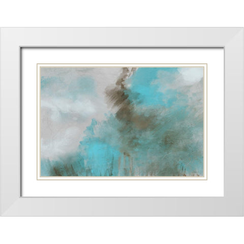 Garden Patina I White Modern Wood Framed Art Print with Double Matting by Meneely, Dan