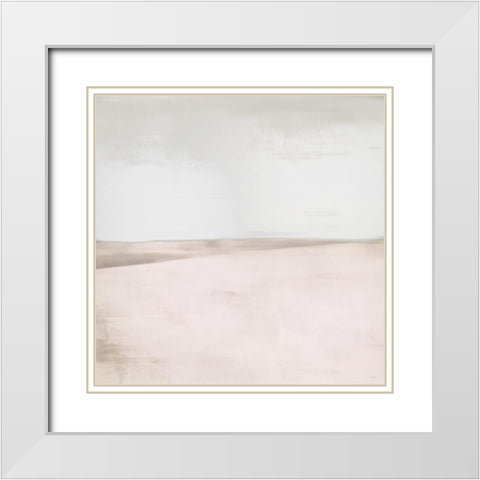 Blush Balance II White Modern Wood Framed Art Print with Double Matting by Meneely, Dan