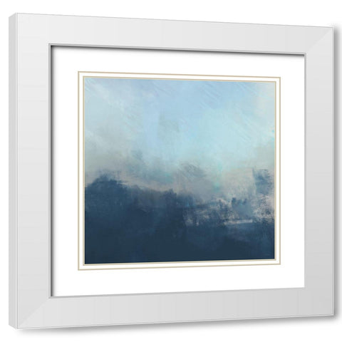 Ocean Fog II White Modern Wood Framed Art Print with Double Matting by Meneely, Dan
