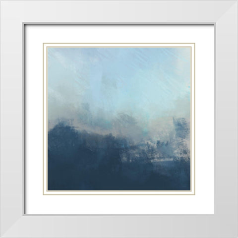 Ocean Fog II White Modern Wood Framed Art Print with Double Matting by Meneely, Dan