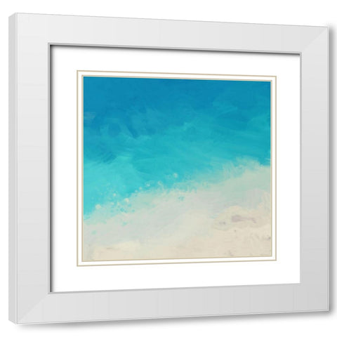 Ocean Blue Sea II White Modern Wood Framed Art Print with Double Matting by Meneely, Dan