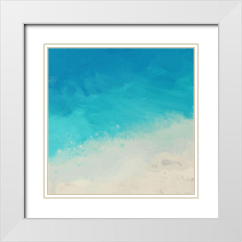 Ocean Blue Sea II White Modern Wood Framed Art Print with Double Matting by Meneely, Dan
