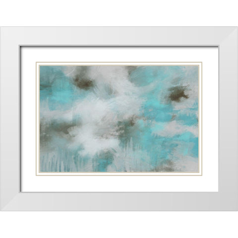 Garden Patina II White Modern Wood Framed Art Print with Double Matting by Meneely, Dan