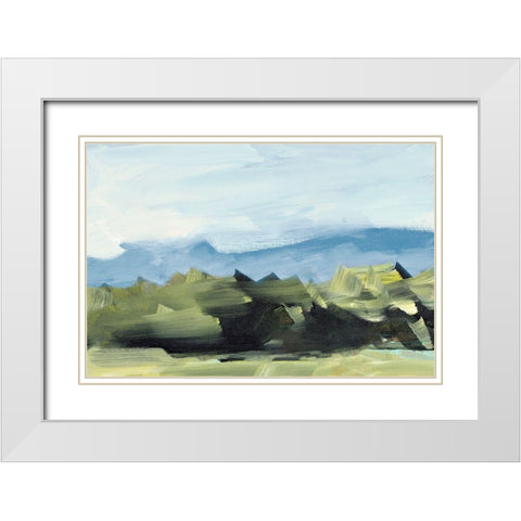 Peaceful Scenery White Modern Wood Framed Art Print with Double Matting by Slivka, Jane