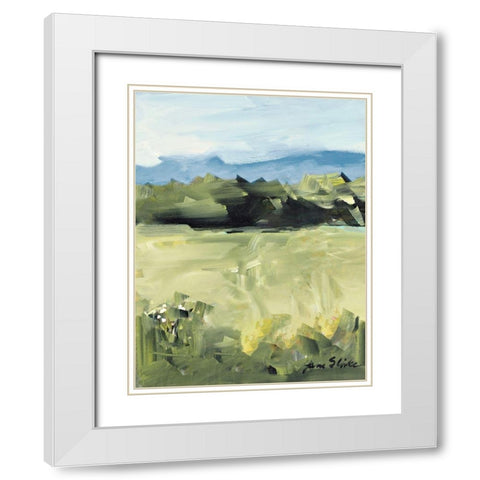 Abstract Scenery White Modern Wood Framed Art Print with Double Matting by Slivka, Jane