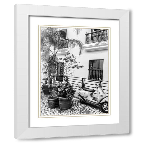 Viejo San Juan III White Modern Wood Framed Art Print with Double Matting by Acosta