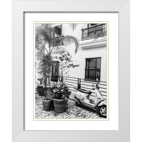 Viejo San Juan III White Modern Wood Framed Art Print with Double Matting by Acosta