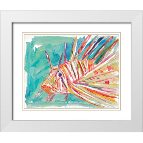 Colorful Fish White Modern Wood Framed Art Print with Double Matting by Beauchamp, Andy