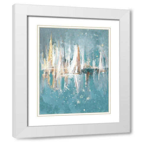 Boats Slowly Fading White Modern Wood Framed Art Print with Double Matting by Beauchamp, Andy