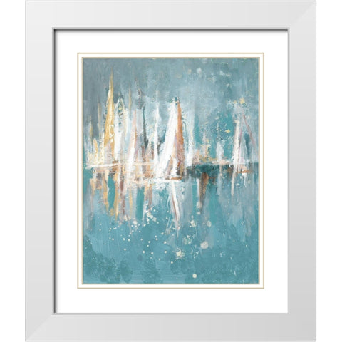 Boats Slowly Fading White Modern Wood Framed Art Print with Double Matting by Beauchamp, Andy