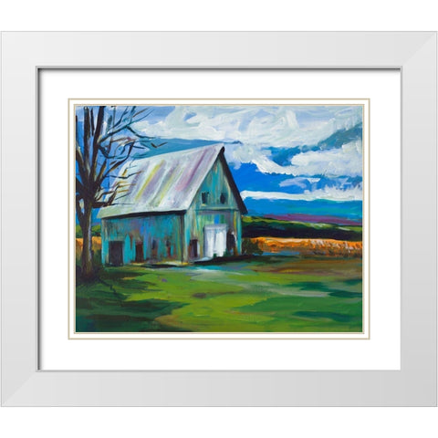 Old Barn White Modern Wood Framed Art Print with Double Matting by Beauchamp, Andy
