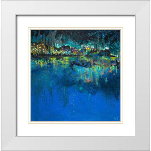 Lake Butler Abstract White Modern Wood Framed Art Print with Double Matting by Beauchamp, Andy