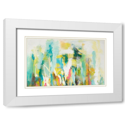 Mist of the Crowd Abstract White Modern Wood Framed Art Print with Double Matting by Beauchamp, Andy