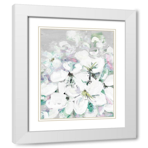 White Orchids White Modern Wood Framed Art Print with Double Matting by Beauchamp, Andy