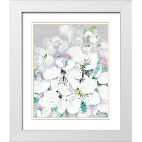 White Orchids White Modern Wood Framed Art Print with Double Matting by Beauchamp, Andy