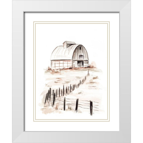 My Farm White Modern Wood Framed Art Print with Double Matting by Pinto, Patricia