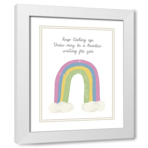 A Rainbow Waiting for You White Modern Wood Framed Art Print with Double Matting by Wilson, Kali