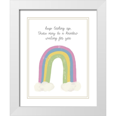 A Rainbow Waiting for You White Modern Wood Framed Art Print with Double Matting by Wilson, Kali