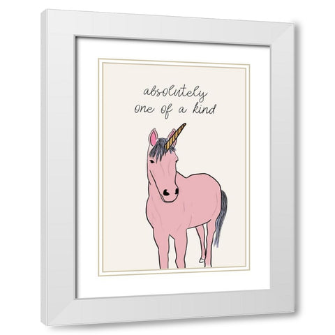 Absolutely One Of A Kind White Modern Wood Framed Art Print with Double Matting by Wilson, Kali