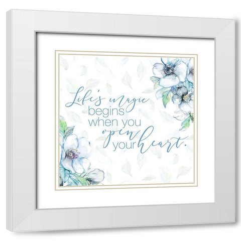 Life Magic White Modern Wood Framed Art Print with Double Matting by Loreth, Lanie