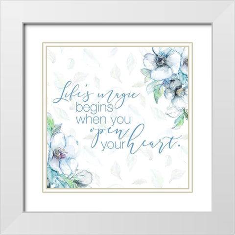 Life Magic White Modern Wood Framed Art Print with Double Matting by Loreth, Lanie