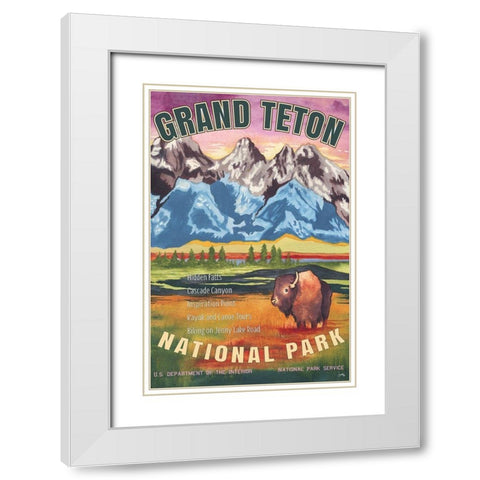 Grand Teton National Park White Modern Wood Framed Art Print with Double Matting by Medley, Elizabeth