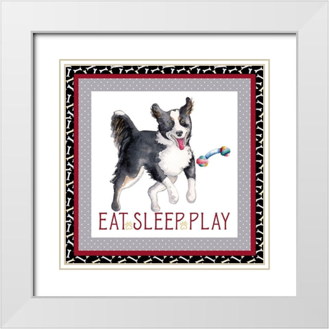 A Dogs Life III White Modern Wood Framed Art Print with Double Matting by Metz, Andi