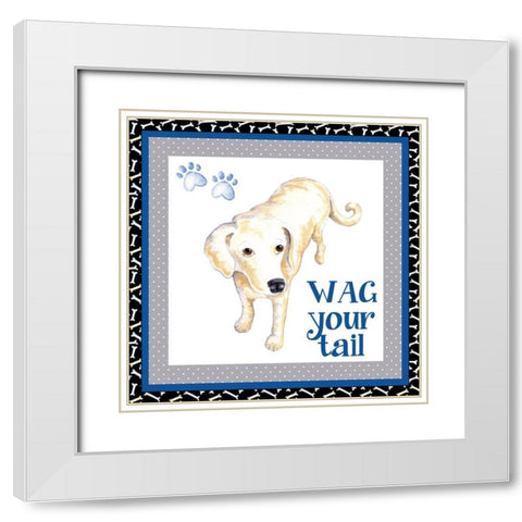 A Dogs Life IV White Modern Wood Framed Art Print with Double Matting by Metz, Andi