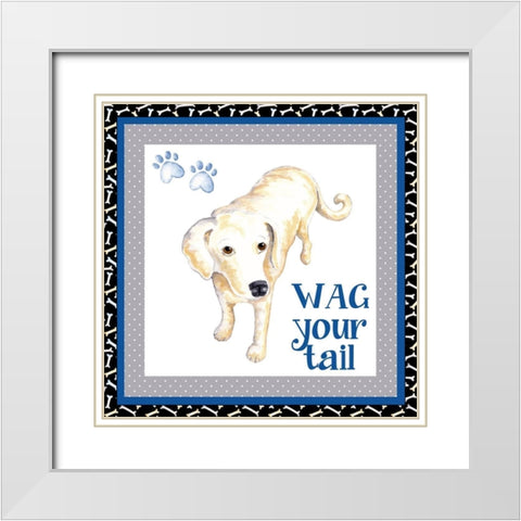 A Dogs Life IV White Modern Wood Framed Art Print with Double Matting by Metz, Andi