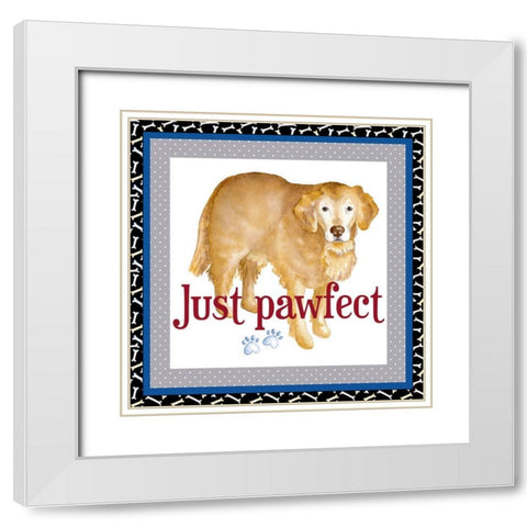 A Dogs Life V White Modern Wood Framed Art Print with Double Matting by Metz, Andi