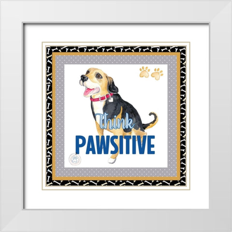 A Dogs Life VI White Modern Wood Framed Art Print with Double Matting by Metz, Andi