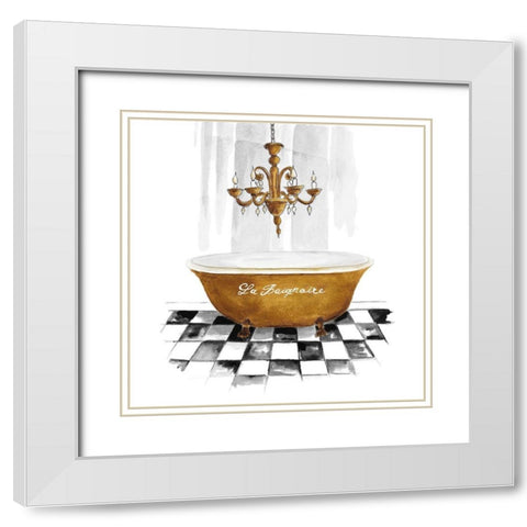 La Baignoire White Modern Wood Framed Art Print with Double Matting by Pinto, Patricia