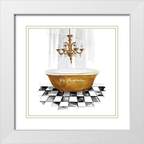 La Baignoire White Modern Wood Framed Art Print with Double Matting by Pinto, Patricia