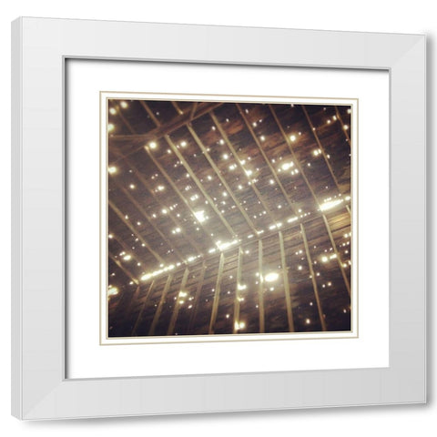 Moonbeams Through The Roof White Modern Wood Framed Art Print with Double Matting by Meneely, Dan