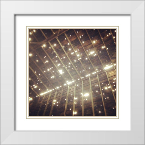 Moonbeams Through The Roof White Modern Wood Framed Art Print with Double Matting by Meneely, Dan