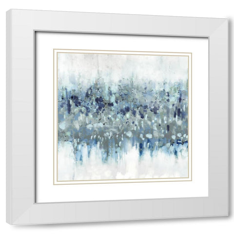 Blue Crossing I White Modern Wood Framed Art Print with Double Matting by Meneely, Dan