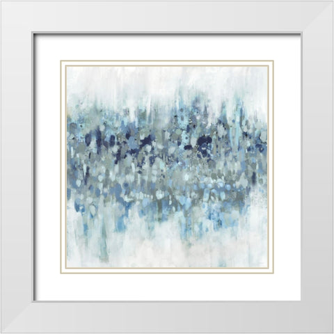 Blue Crossing II White Modern Wood Framed Art Print with Double Matting by Meneely, Dan