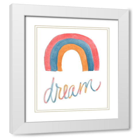 Rainbow Dream White Modern Wood Framed Art Print with Double Matting by Navas, Emily