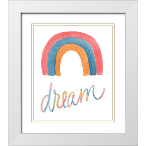 Rainbow Dream White Modern Wood Framed Art Print with Double Matting by Navas, Emily