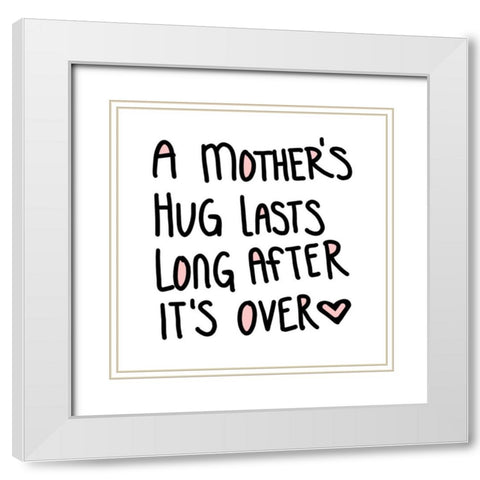 A Mothers Hug White Modern Wood Framed Art Print with Double Matting by SD Graphics Studio