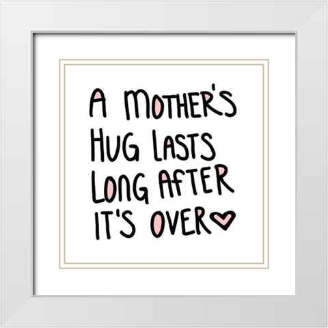 A Mothers Hug White Modern Wood Framed Art Print with Double Matting by SD Graphics Studio