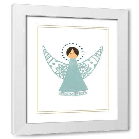 Modern Angel II White Modern Wood Framed Art Print with Double Matting by Loreth, Lanie