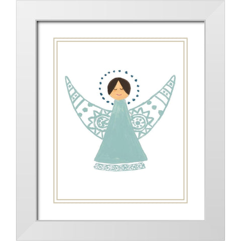 Modern Angel II White Modern Wood Framed Art Print with Double Matting by Loreth, Lanie
