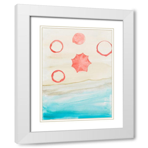 Watercolor Beach Stains II White Modern Wood Framed Art Print with Double Matting by Ritter, Gina