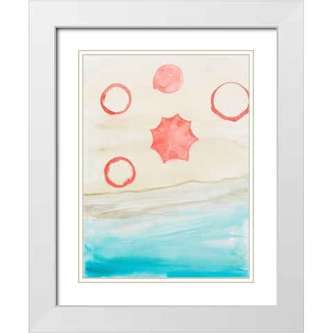 Watercolor Beach Stains II White Modern Wood Framed Art Print with Double Matting by Ritter, Gina