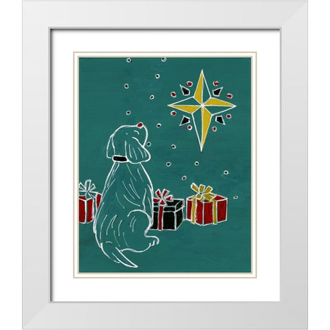 Northern Star Dog White Modern Wood Framed Art Print with Double Matting by Loreth, Lanie