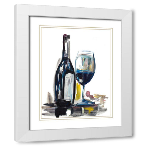 Time for Wine I White Modern Wood Framed Art Print with Double Matting by Beauchamp, Andy