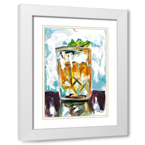 Drink on the Rocks White Modern Wood Framed Art Print with Double Matting by Beauchamp, Andy