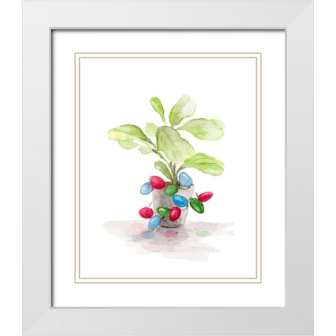 Fiddle Fig Tree I White Modern Wood Framed Art Print with Double Matting by Loreth, Lanie