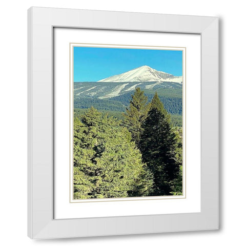 A 3D View White Modern Wood Framed Art Print with Double Matting by Coppel, Anna
